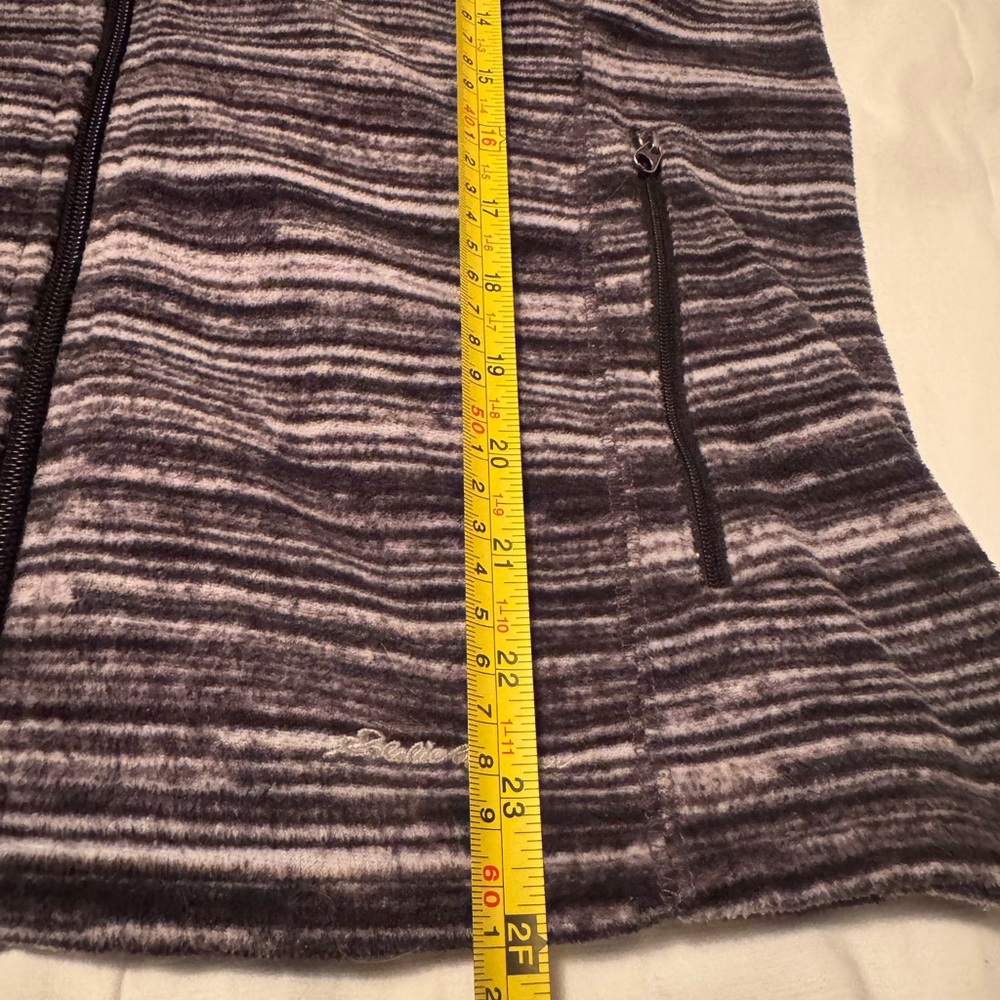 Eddie Bauer Gray & Black Striped Full-Zip lightweight jacket with pockets M - Picture 9 of 10